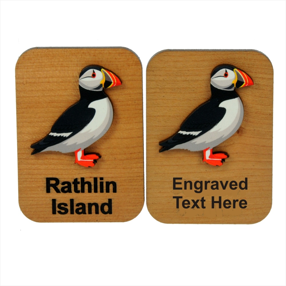 Puffin Magnets with Bespoke Text - (Pack Size 72)